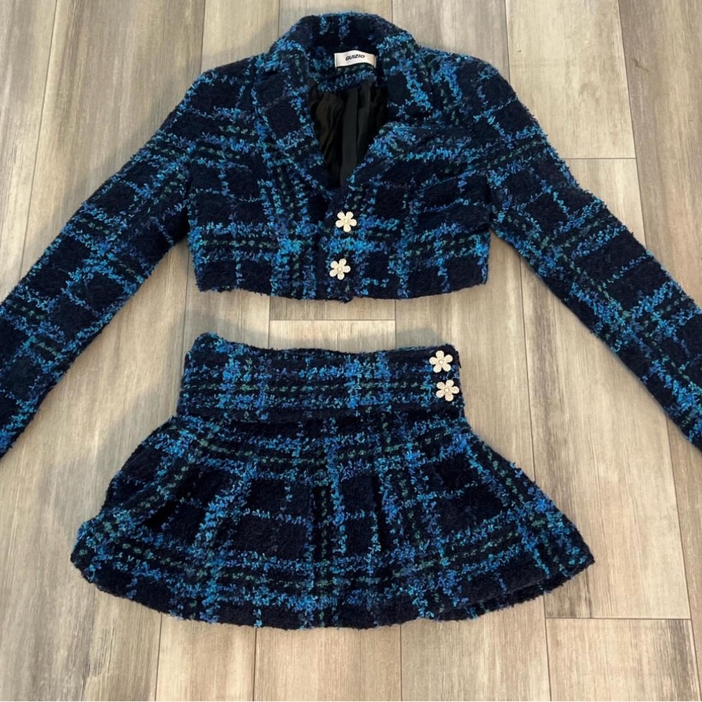 Danielle Guzio flower tweed set